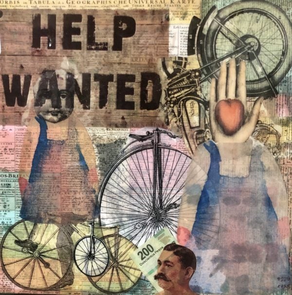 Help Wanted scaled Tracy Casagrande Clancy Encaustic Mixed Media