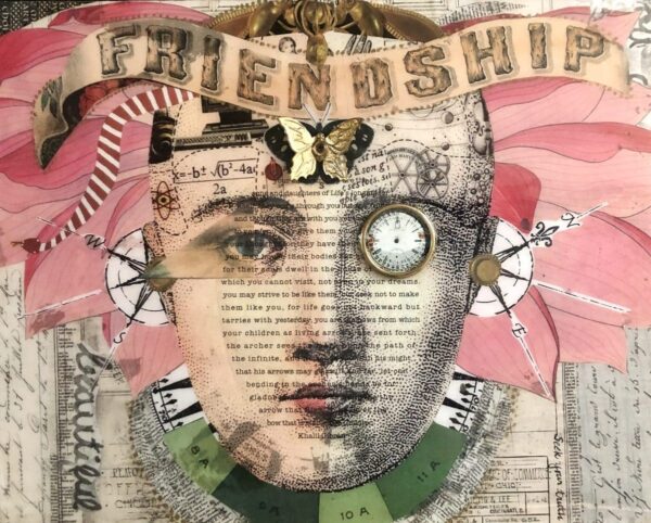 She Had Flowers On Her Mind set of 2 and The Essentials Flank scaled Tracy Casagrande Clancy Encaustic Mixed Media