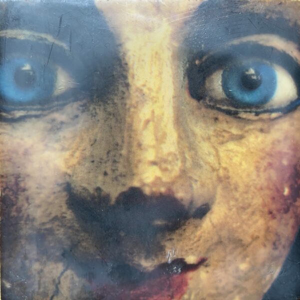 Blue Face scaled Tracy Casagrande Clancy Encaustic Mixed Media