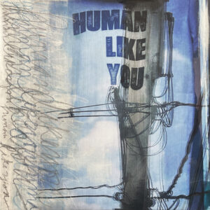 Human Like You Blue Tracy Casagrande Clancy Encaustic Mixed Media