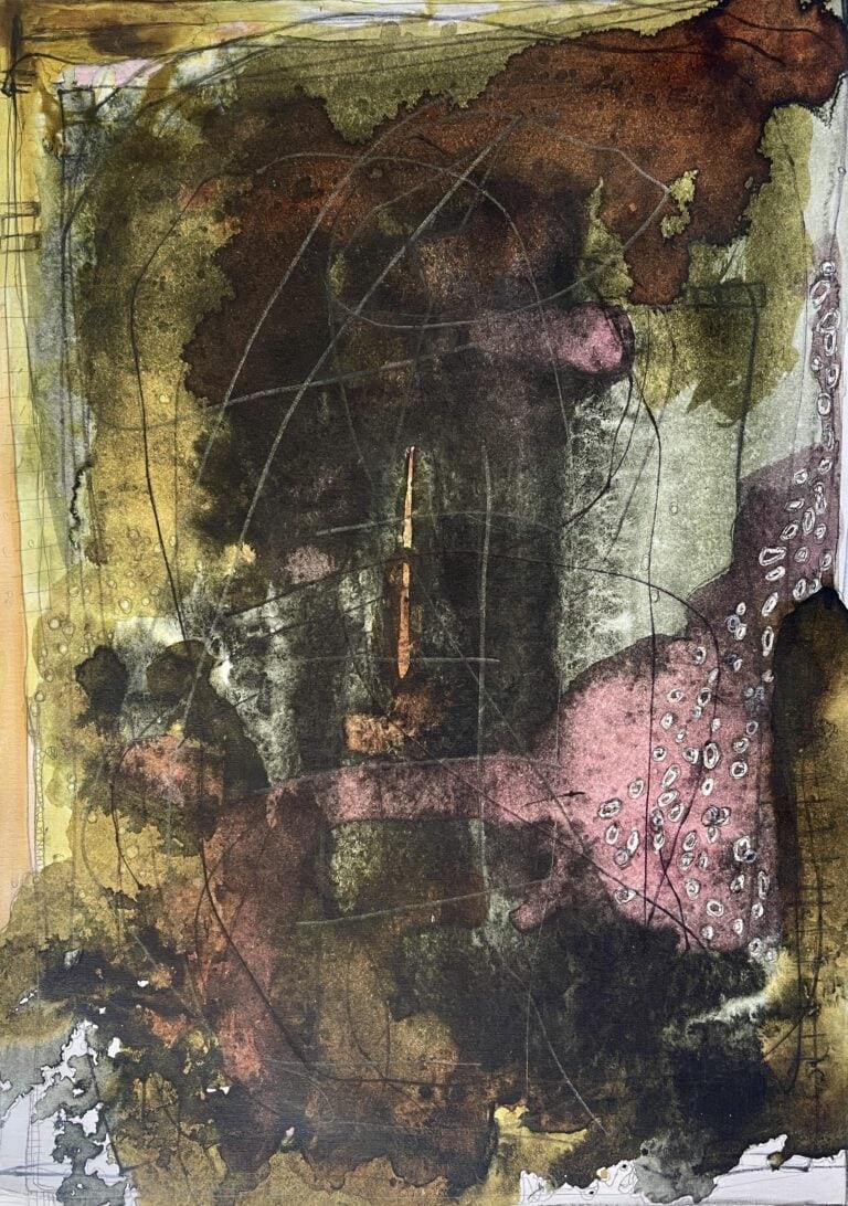 Map of the Intangible 2 Tracy Casagrande Clancy Encaustic Mixed Media