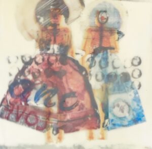 Two of the Lucky Ones 1 Tracy Casagrande Clancy Encaustic Mixed Media