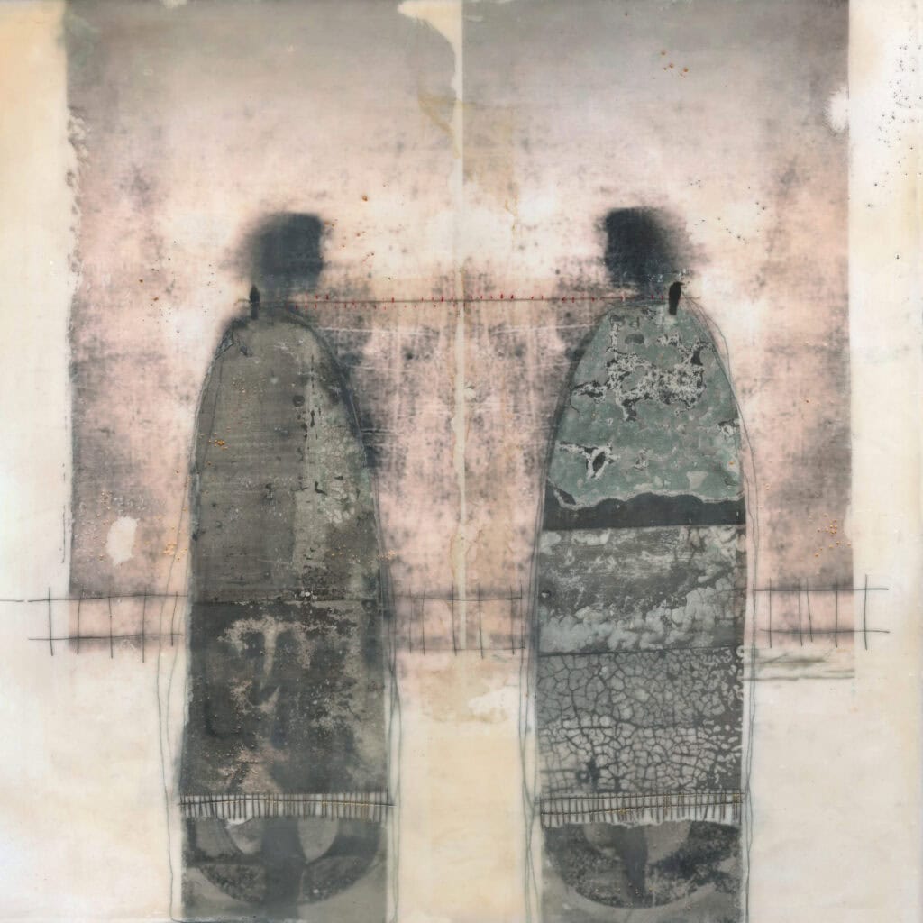 Tracy_Casagrande Clancy_The Longest Journey_encaustic, oil, collage, photography on birch, 24x24