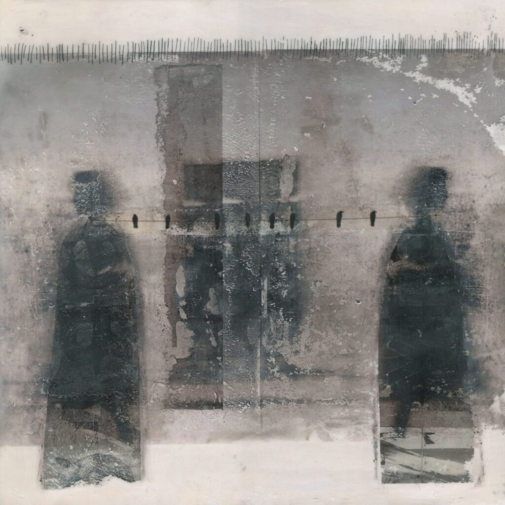 Tracy_Casagrande Clancy_Those of Other Fates_encaustic, oil, photography, collage on birch, 24x24